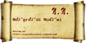 Nógrádi Noémi névjegykártya